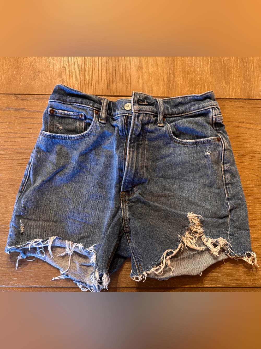 Abercrombie 4” Mom Short High Rise Jean shorts